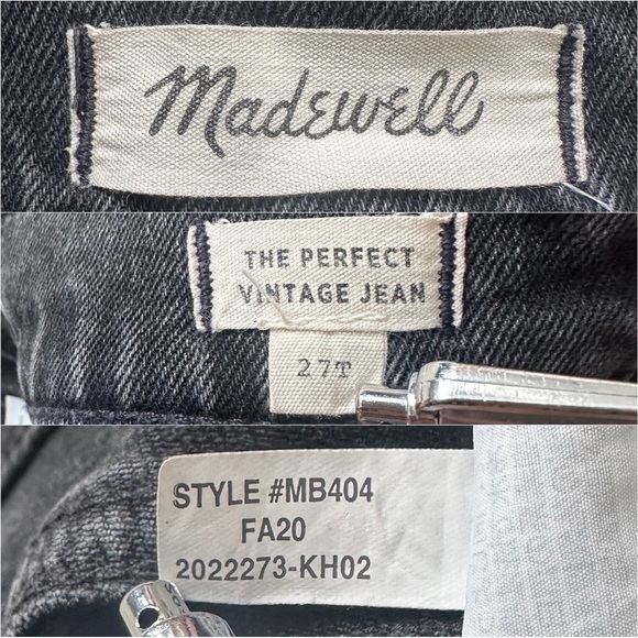 Madewell Jeans The Tall Perfect Vintage Ankle Jean in Claybrook Wash Tall 27T - Picture 9 of 13
